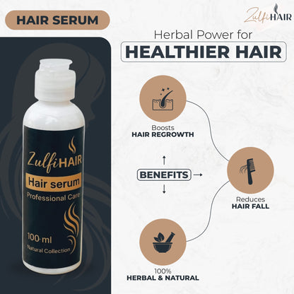 Zulfi Hair herbal hair care bundle hair serum boosts hair regrowth reduces hair fall and is natural